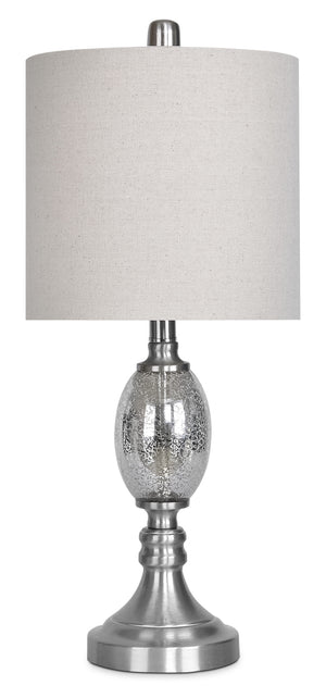 Mercury Glass Brushed Nickel Table Lamp