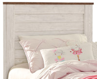 Willowton Panel Headboard for Kids, Whitewash - Twin Size 