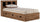 Driftwood Mates Bed with Bookcase Headboard Set for Kids, Brown - Twin Size