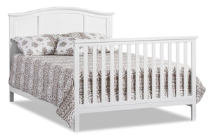 Emerson 4-in-1 Convertible Baby Crib & Full Bed Set with Conversion Rail Kit - White