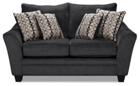 Febe Chenille Loveseat - Charcoal 