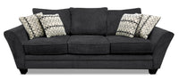 Febe Chenille Queen-Size Sofa Bed - Charcoal 