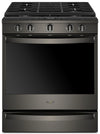 Whirlpool 5.8 Cu. Ft. Smart Gas Range with Air Fry and AquaLift® - Black Stainless - WEG750H0HV