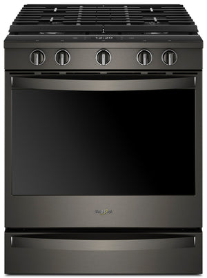 Whirlpool 5.8 Cu. Ft. Smart Slide-in Gas Range with EZ-2-Lift™ Hinged Cast-iron Grates - WEG750H0HV