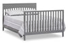 Harper 4-in-1 Convertible Baby Crib & Full Bed Set with Conversion Rail Kit - Dove Grey