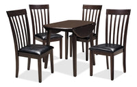 Hammis 3pc Drop-Leaf Dining Set with Table & 2 Chairs, 36