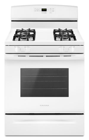 Amana 5 Cu. Ft. Gas Range with Self-Clean - White - AGR6603SFW