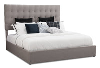 Jace Storage Platform King Bed - Taupe 