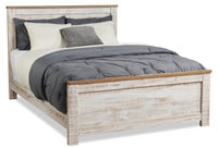 Kaia Panel Bed, Whitewash - King Size 