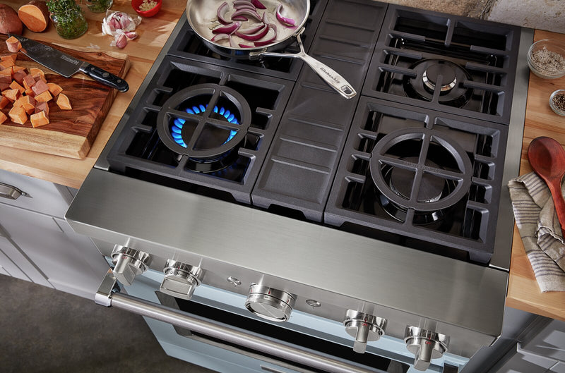 KitchenAid 4.1 Cu. Ft. Smart Gas Range with Self-Clean - Miami Blue - KFGC500JMB