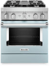 KitchenAid 4.1 Cu. Ft. Smart Gas Range with Self-Clean - Miami Blue - KFGC500JMB