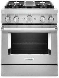 KitchenAid 4.1 Cu. Ft. Smart Dual Fuel Range with Self-Clean - Stainless Steel - KFDC500JSS 