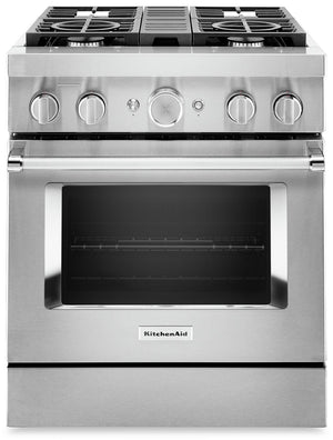 KitchenAid 4.1 Cu. Ft. Smart Gas Range with Self-Clean - Stainless Steel - KFGC500JSS