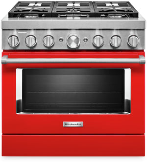 KitchenAid 36'' Smart Commercial-Style Dual Fuel Range - KFDC506JPA