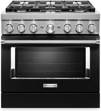 KitchenAid 5.1 Cu. Ft. Smart Dual Fuel Range with Self-Clean - Imperial Black - KFDC506JBK 