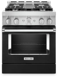 KitchenAid 4.1 Cu. Ft. Smart Gas Range with Self-Clean - Imperial Black - KFGC500JBK 