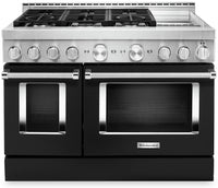 KitchenAid 6.3 Cu. Ft. Smart Gas Range with Self-Clean - Imperial Black - KFGC558JBK 