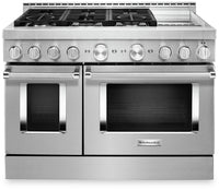 KitchenAid 6.3 Cu. Ft. Smart Gas Range with Self-Clean - Stainless Steel - KFGC558JSS 