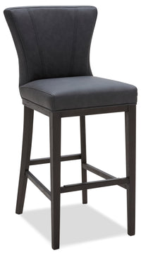 Quinn Barstool with Vegan Leather Fabric - Grey 