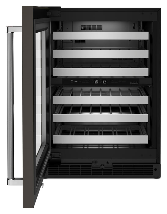 KitchenAid 24\" 5 Cu. Ft. Undercounter Wine Refrigerator - Stainless Steel - KUWL314KBS