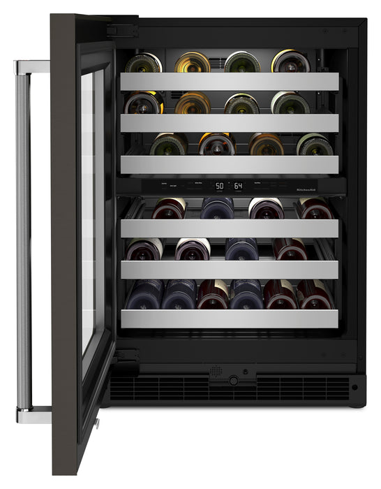 KitchenAid 24\" 5 Cu. Ft. Undercounter Wine Refrigerator - Stainless Steel - KUWL314KBS