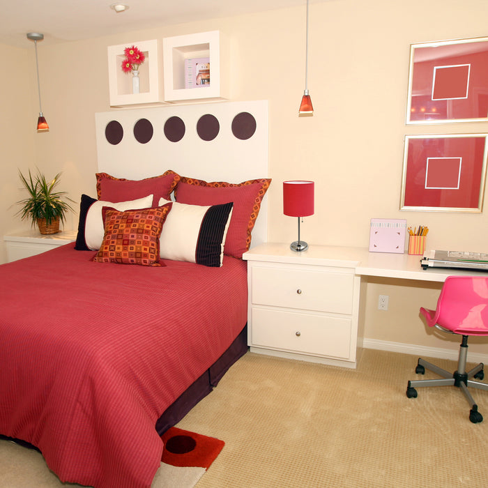 Limelights Stick Lamp with Charging Outlet And Fabric Shade Table Lamp