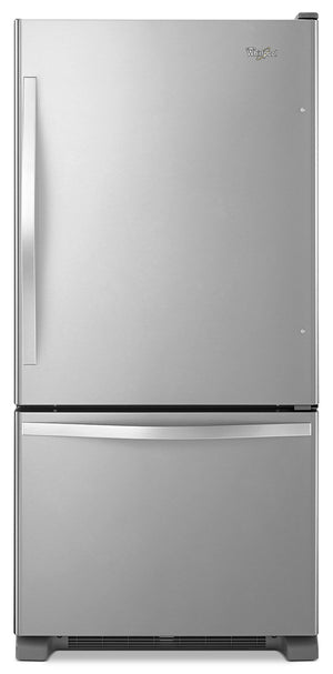 Whirlpool 19 Cu. Ft. Bottom-Mount Refrigerator – Stainless Steel