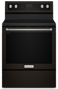 KitchenAid 6.4 Cu. Ft. Electric Range with AquaLift® and Self-Clean - Black Stainless Steel with Pri… 