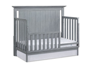 Midland 4-in-1 Convertible Baby Crib & Toddler Bed Set with Guard Rail Conversion Kit - Grey