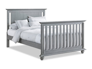 Midland 4-in-1 Convertible Baby Crib & Full Bed Set with Conversion Rail Kit - Grey