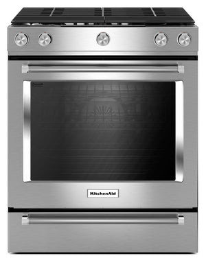 KitchenAid 5.8 Cu. Ft. Gas Range with AquaLift® and Self-Clean - Stainless Steel - KSGG700ESS