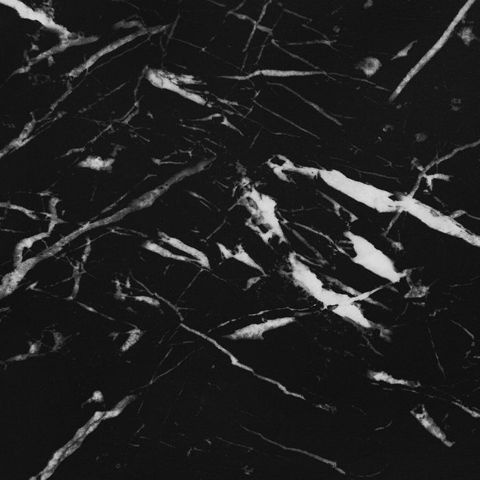 Jeremy 47.25\" Office Desk with Small Hutch - Black Marble-Look