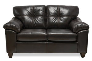 Addison Leath-Aire Loveseat - Blackberry