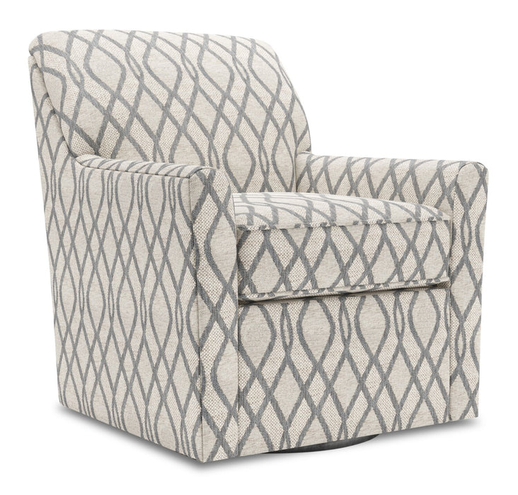 Made in Canada Sofa Lab Customizable Swivel 31\" Fabric Accent Chair - Steel Grey