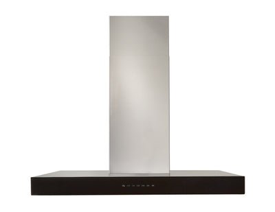Venmar Ispira 30" Chimney Range Hood - WCB3I30SBB - Range Hood in Stainless Steel with Black Glass