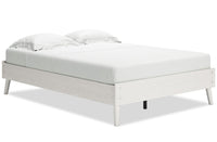 Mavi Platform Bed, Mid-Century Modern, White - Full Size 