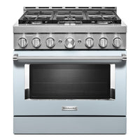 KitchenAid 5.1 Cu. Ft. Smart Gas Range with Self-Clean - Miami Blue - KFGC506JMB 