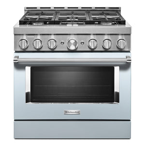 KitchenAid 5.1 Cu. Ft. Smart Gas Range with Self-Clean - Miami Blue - KFGC506JMB