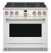 Cafe 6.2 Cu. Ft. Smart Gas Range with True European Convection and Self Clean Racks - Matte White - CGY366P4TW2