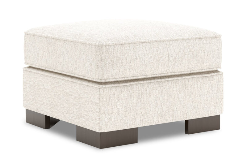 Made in Canada Customizable Sofa Lab Track 24\" Chenille Fabric Ottoman - Luxury Sand Beige
