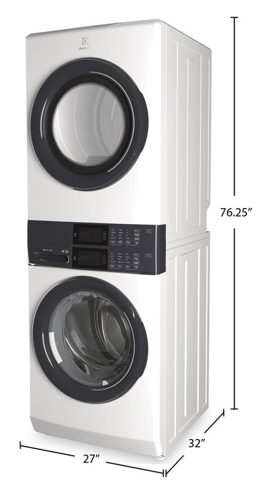 Electrolux 5.1/8.0 Cu. Ft. Front-Load Laundry Tower - White - ELTE730CAW