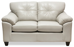 Addison Leath-Aire Loveseat - Beige