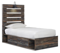 Abby Twin Side Storage Bed - Brown 