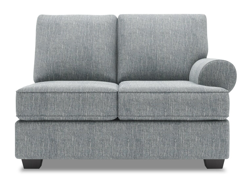 Sofa Lab Roll RAF Loveseat - Luna Pewter