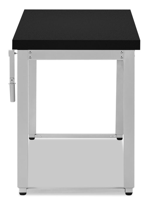 Kai 47.25\" Adjustable Height Office Desk - Black/Silver