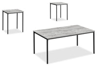 Easton 3-Piece Coffee and End Tables Package - Grey 