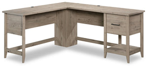 Erick L-Shaped Desk - Laurel Oak 