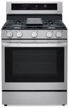 LG 5.8 Cu. Ft. Smart Gas Range with Instaview and True Convection - Smudge Proof Stainless Steel - LRGL5825F