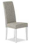 Raia Dining Chair with Vegan-Leather Fabric, Modern - Light Grey