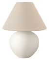 16\" Cream Ceramic with Empire Shade Table Lamp